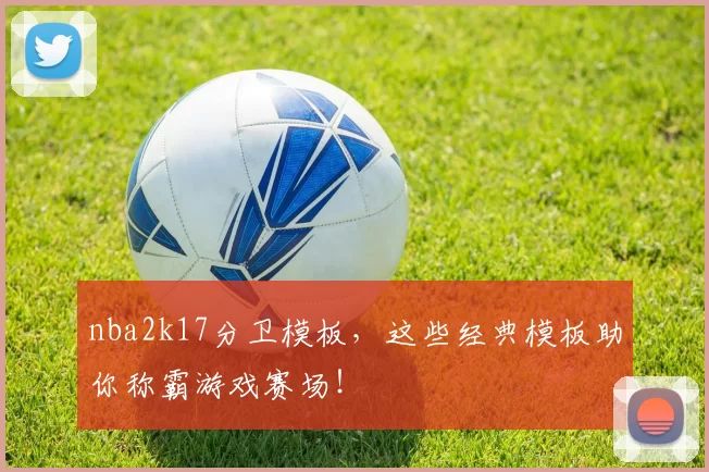 nba2k17分卫模板，这些经典模板助你称霸游戏赛场！